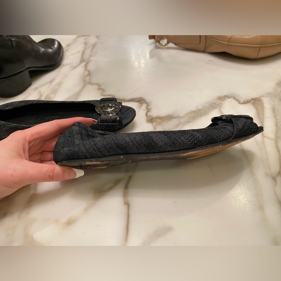 Burberry Peep-Toe Navy Canvas / Jean Ballet
Flats Shoes EU 39 - Picture 5 of 11